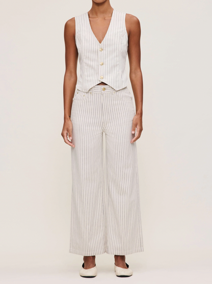 HEPBURN WIDE LEG IN SEASHELL STRIPE