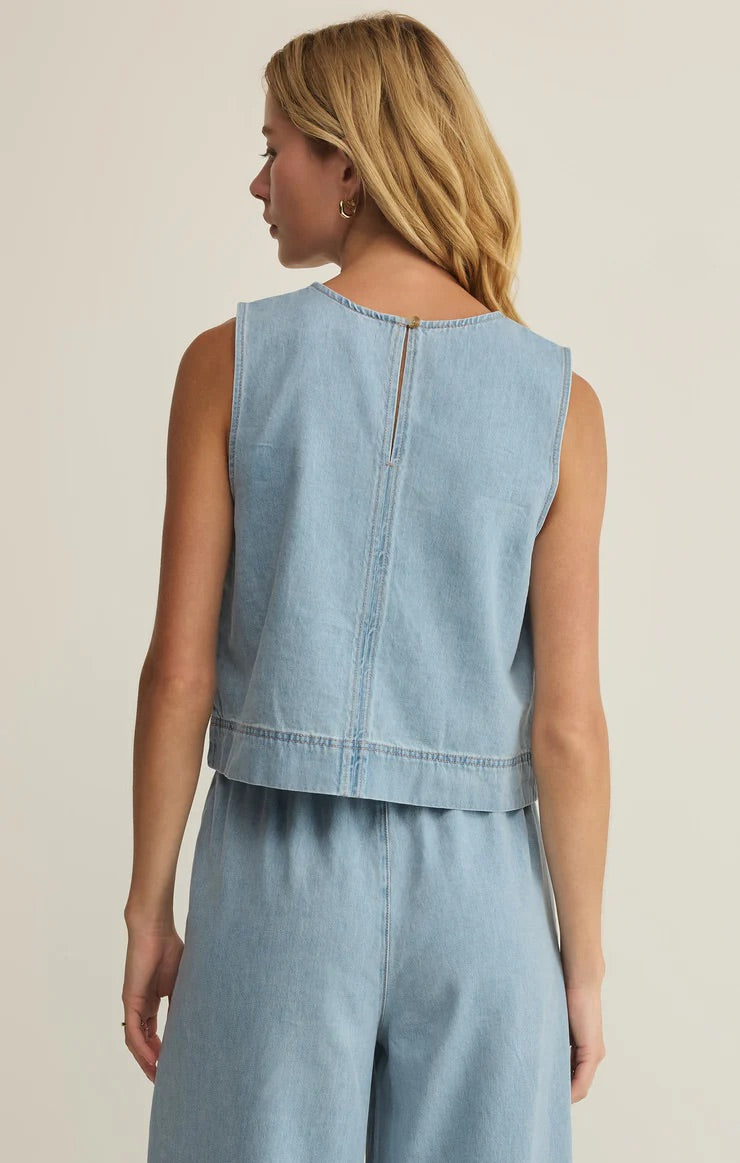 SUN SEEKER DENIM TANK