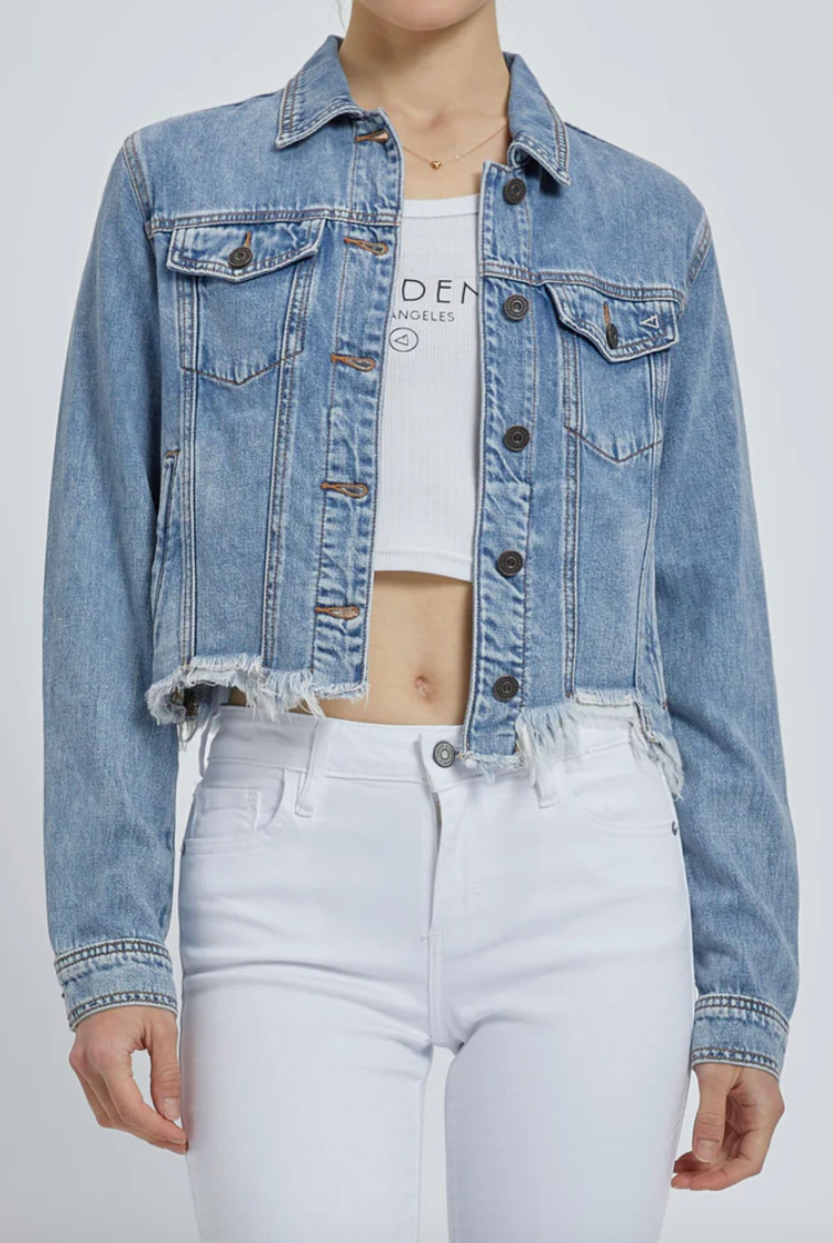 CROPPED FITTED JEAN JACKET