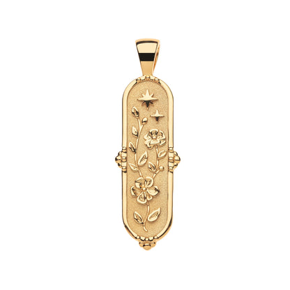 JW JOY CAMELLIA DOGTAG PENDANT 18-20" DELICATE ADJ CHAIN