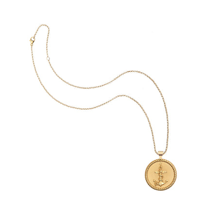 JW ORIGINAL STRONG (ANCHOR) PENDANT GOLD W/ ROLO CHAIN