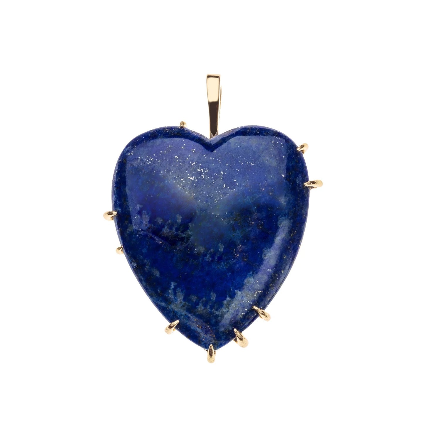 JW LOVE CARRY YOUR HEART PENDANT IN LAPIS 16-18" ROLO CHAIN