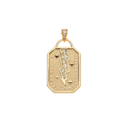 JW LUCKY BOLD AND THE BRAVE DOGTAG PENDANT 16-18" CLASSIC ROLO