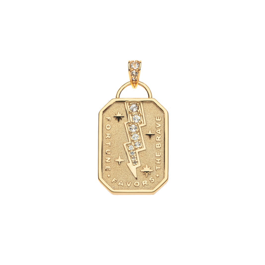JW LUCKY BOLD AND THE BRAVE DOGTAG PENDANT 16-18" CLASSIC ROLO