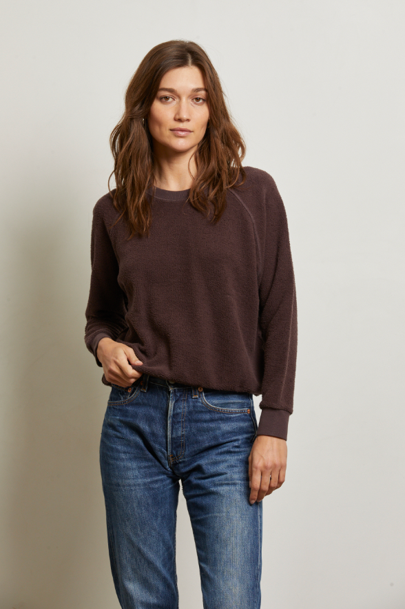 ZIGGY - INSIDE OUT FLEECE L/S SHRUNKETN CREWNECK SWEATSHIRT