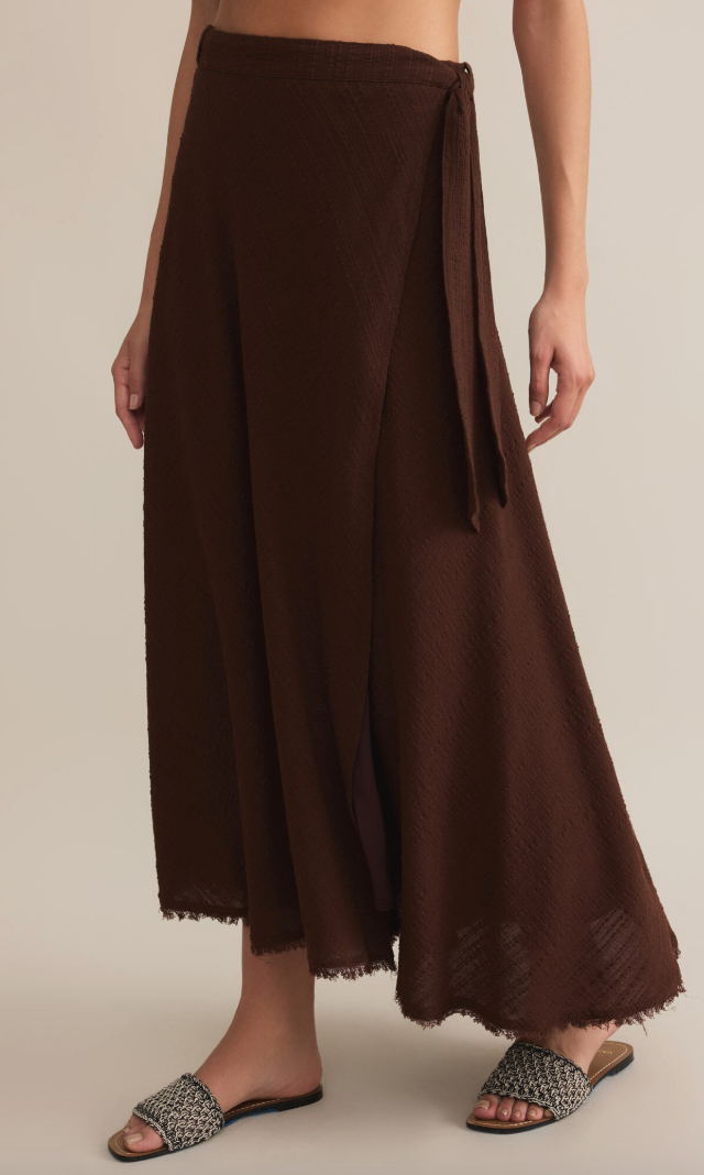 SALERNO WRAP MIDI SKIRT