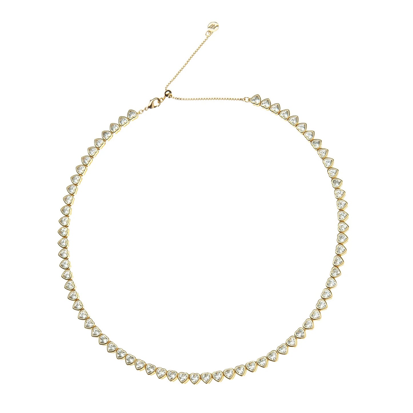 JW MADE FROM LOVE WHITE TENNIS NECKLACE WHITE STONES
