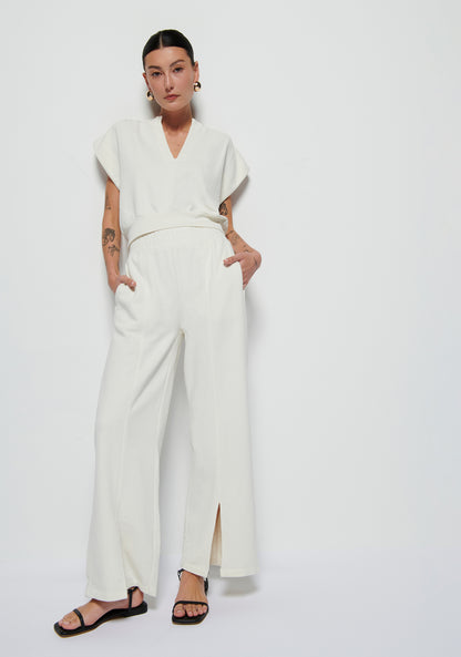 LINCOLN FRONT SLIT KNIT PANT