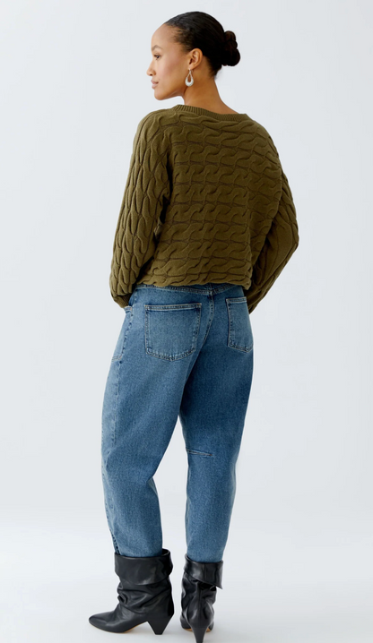 PULLOVER SWEATER OUI BURNT OLIVE