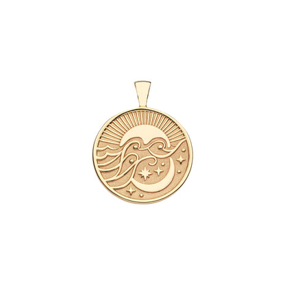 JW WANDERLUST CELESTIAL SMALL PENDANT COIN 16-18" CLASSIC ROLO