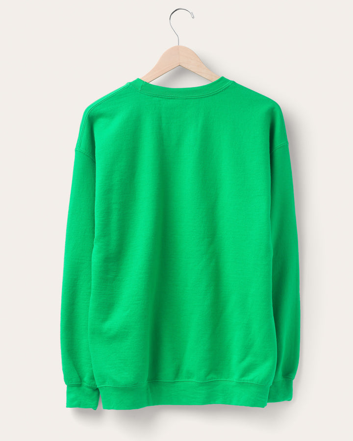 EAGLES SWEATSHIRT HANGING ON HANGER SHOWING THE BACK OF SWEATSHIRT ON WHITE BACKGROUND