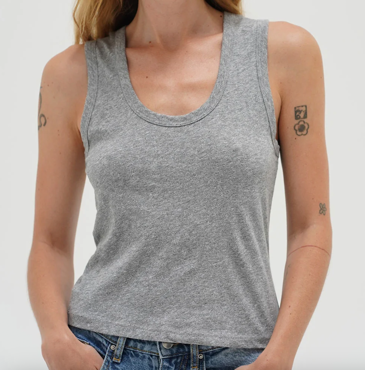 DEEP U COTTON TANK