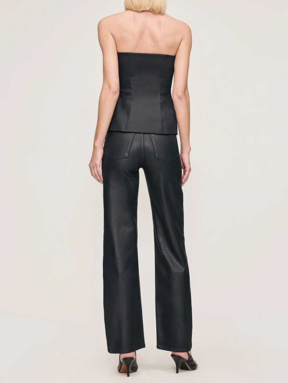 KARMINE REFINDED WIDE LEG IN BLACK COATED