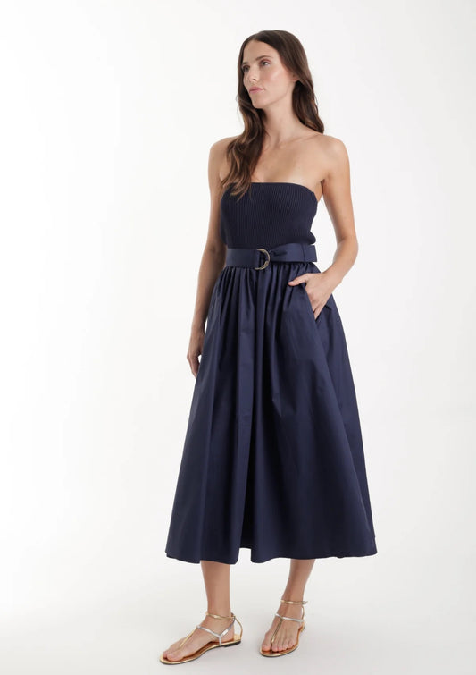 INES KNIT COMBO DRESS