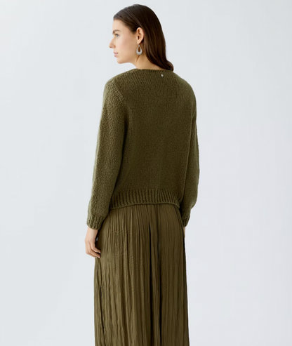 PULLOVER SWEATER OUI BURNT OLIVE