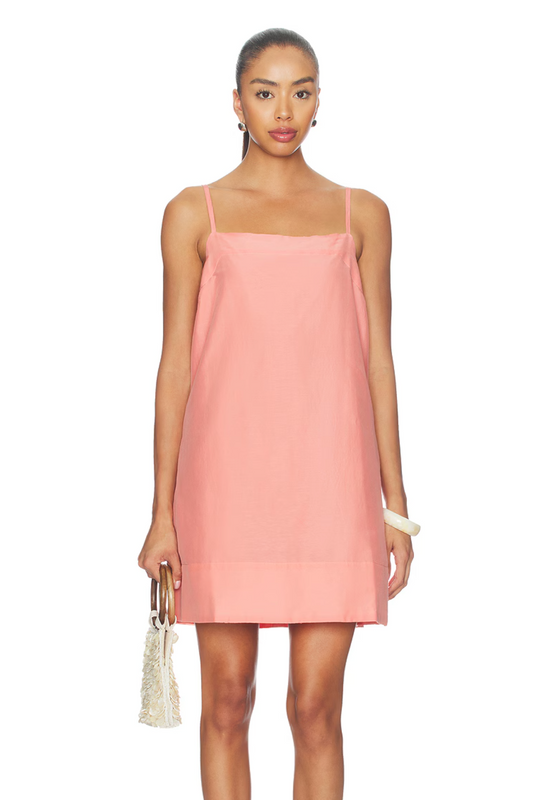 MISA SILK BLEND MINI DRESS