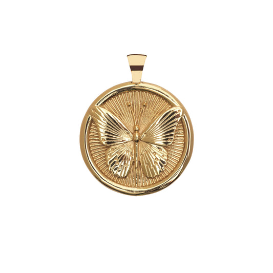 JW ORIGINAL PENDANT COIN W/ROLO CHAIN - FREE - GOLD