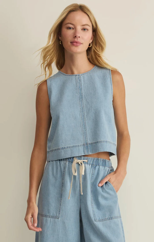 SUN SEEKER DENIM TANK