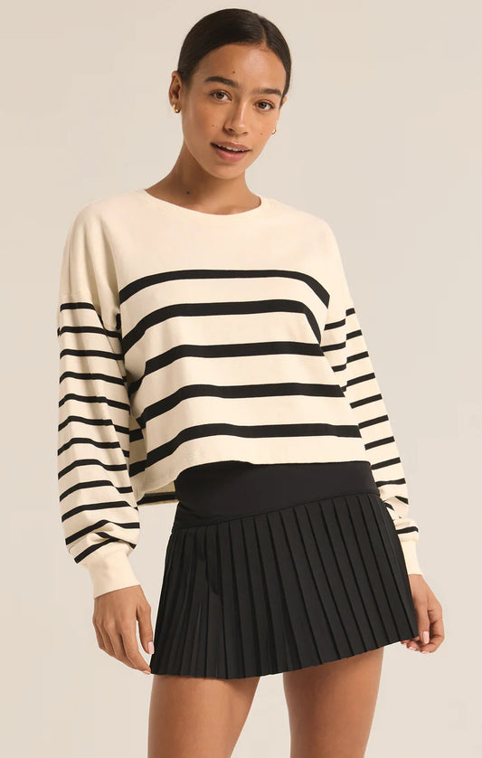 LINE UP STRIPE SWEATSHIRT