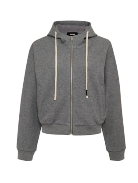 COTTON KNIT ZIP UP HOODY