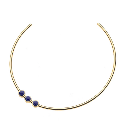 JW EMBELLISHED NECK CUFF IN LAPIS
