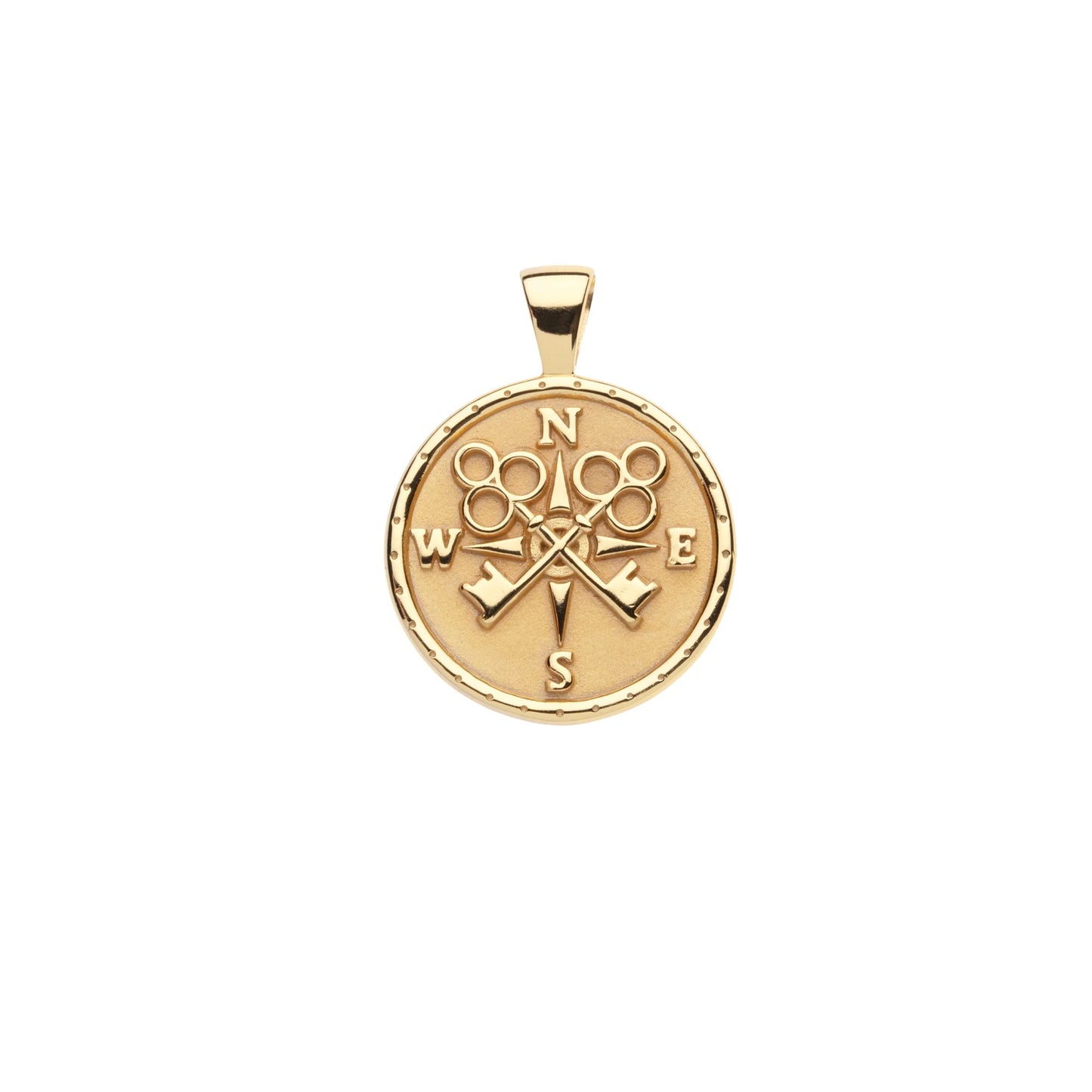 JW SMALL PENDANT COIN W/ ROLO CHAIN - FOREVER - GOLD
