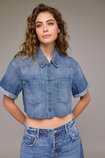 MEDIUM BOXY SUPER SOFT CROPPED SHIRT