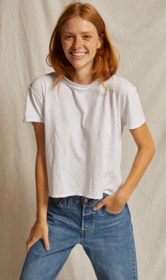 HARLEY COTTON SHORT SLEEVE BOXY CREW TEE