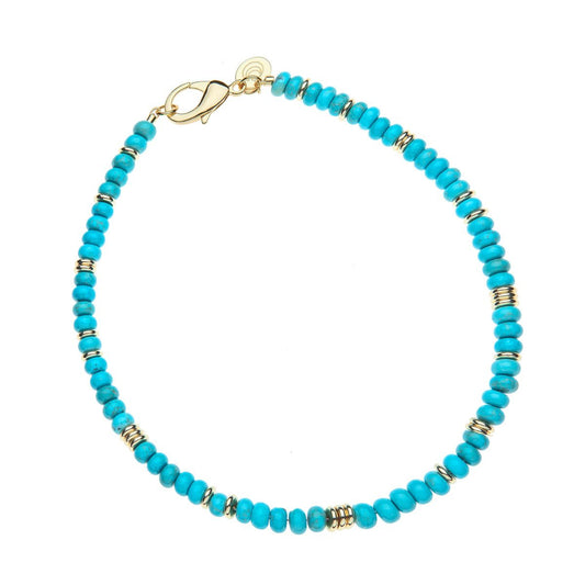 JW GUMDROP BEADED NECKLACE IN TURQUOISE