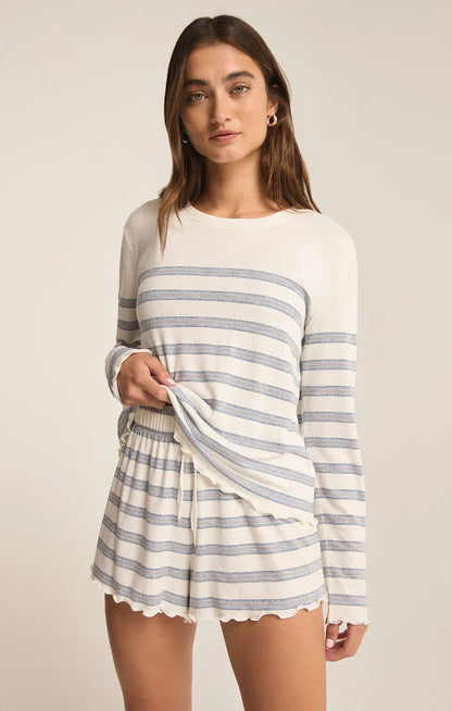 HOMETOWN STRIPE LS TOP