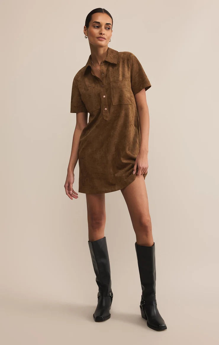 AUTHENTIC SUEDE MINI DRESS