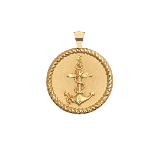 JW ORIGINAL STRONG (ANCHOR) PENDANT GOLD W/ ROLO CHAIN