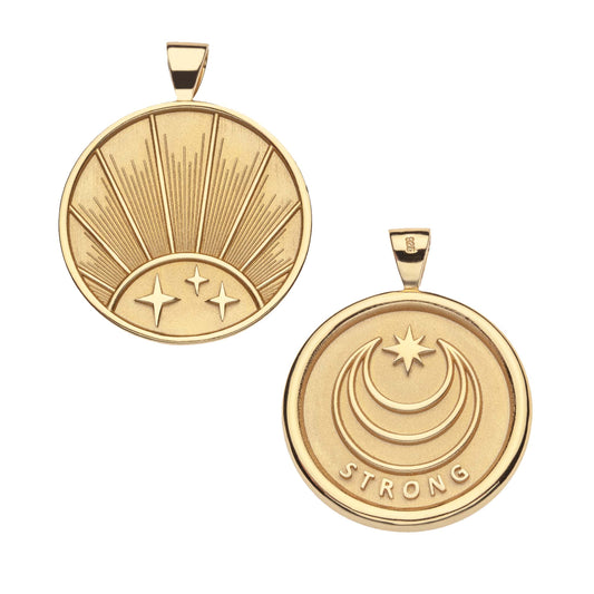 JW ORIGINAL STRONG PENDANT COIN- RISING SUN - ROLO
