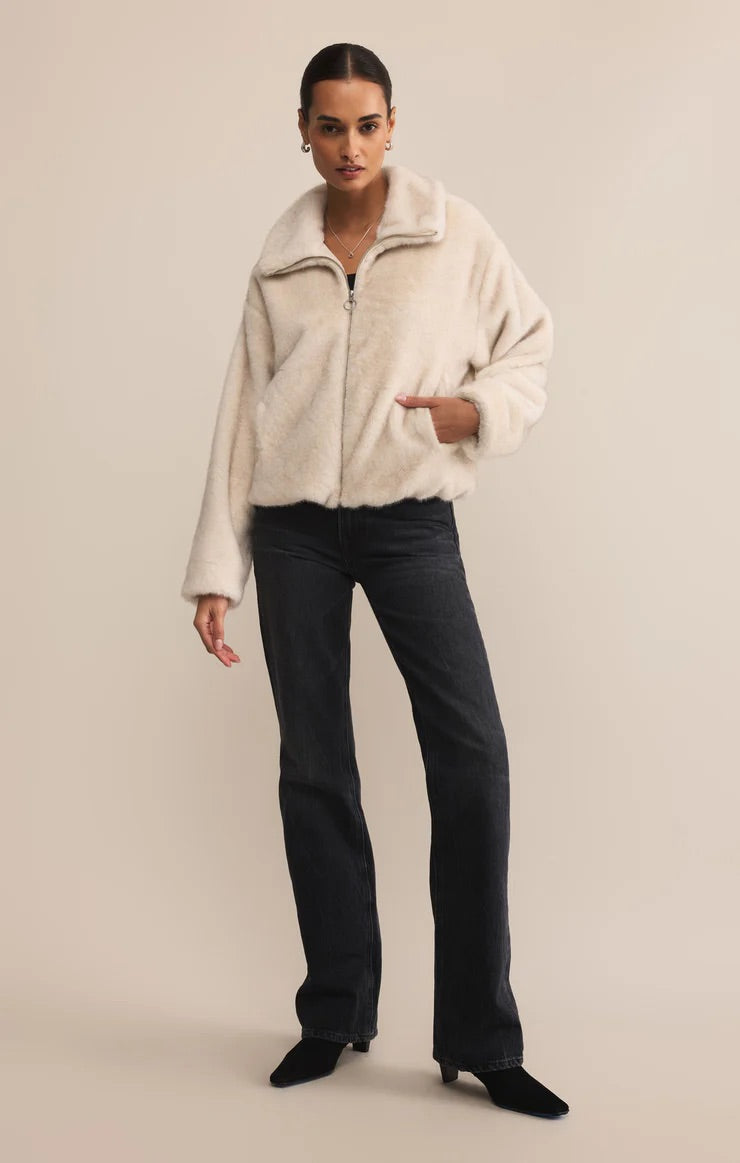 AMETHYST FAUX FUR JACKET