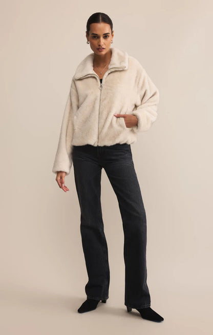 AMETHYST FAUX FUR JACKET