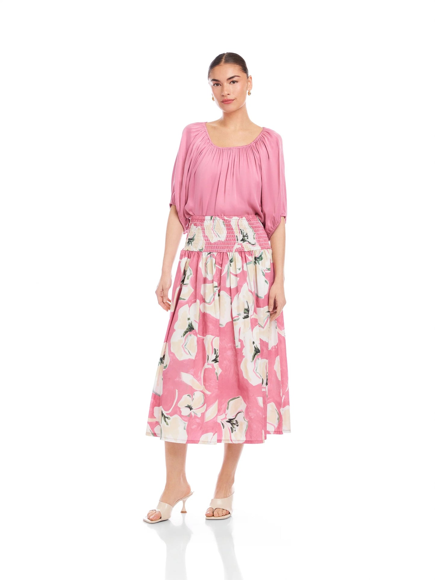 SMOCK WAIST SKIRT