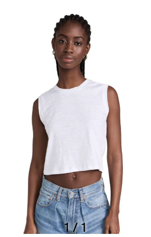 GOLDIE SLVLS CROP TEE