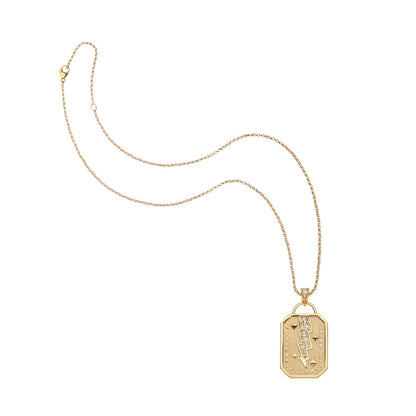 JW LUCKY BOLD AND THE BRAVE DOGTAG PENDANT 16-18" CLASSIC ROLO