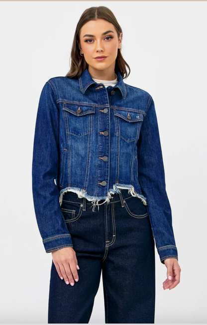 CROPPED FITTED JEAN JACKET