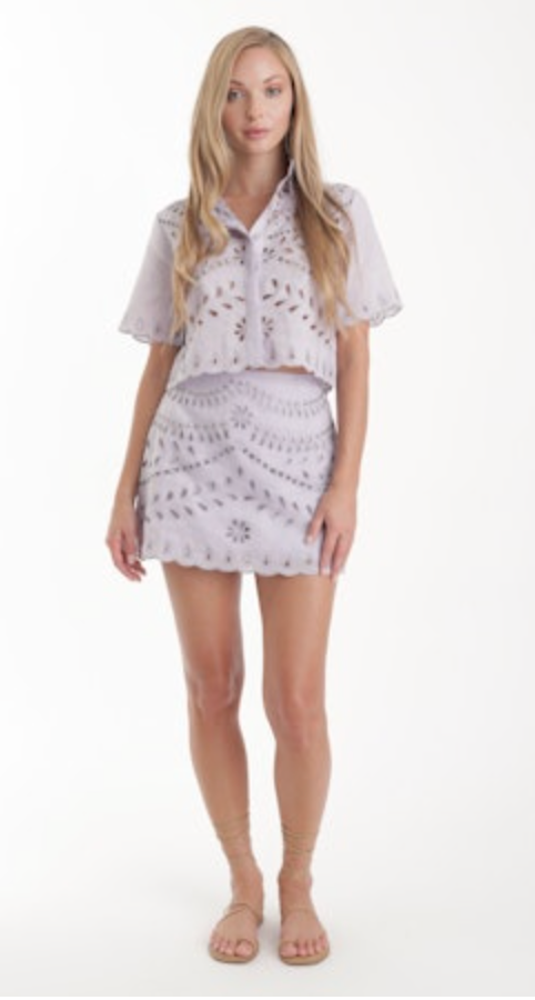 ELIN EMBROIDERED SKORT
