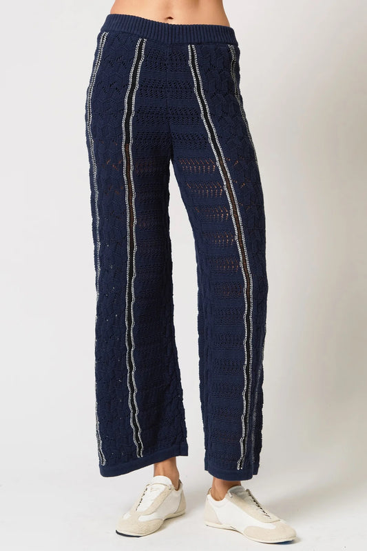 AMBER NOVELTY STITCH SWEATER PANT