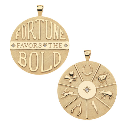 JW JUMBO LUCKY SIGNS PENDANT 16-18" ROLO