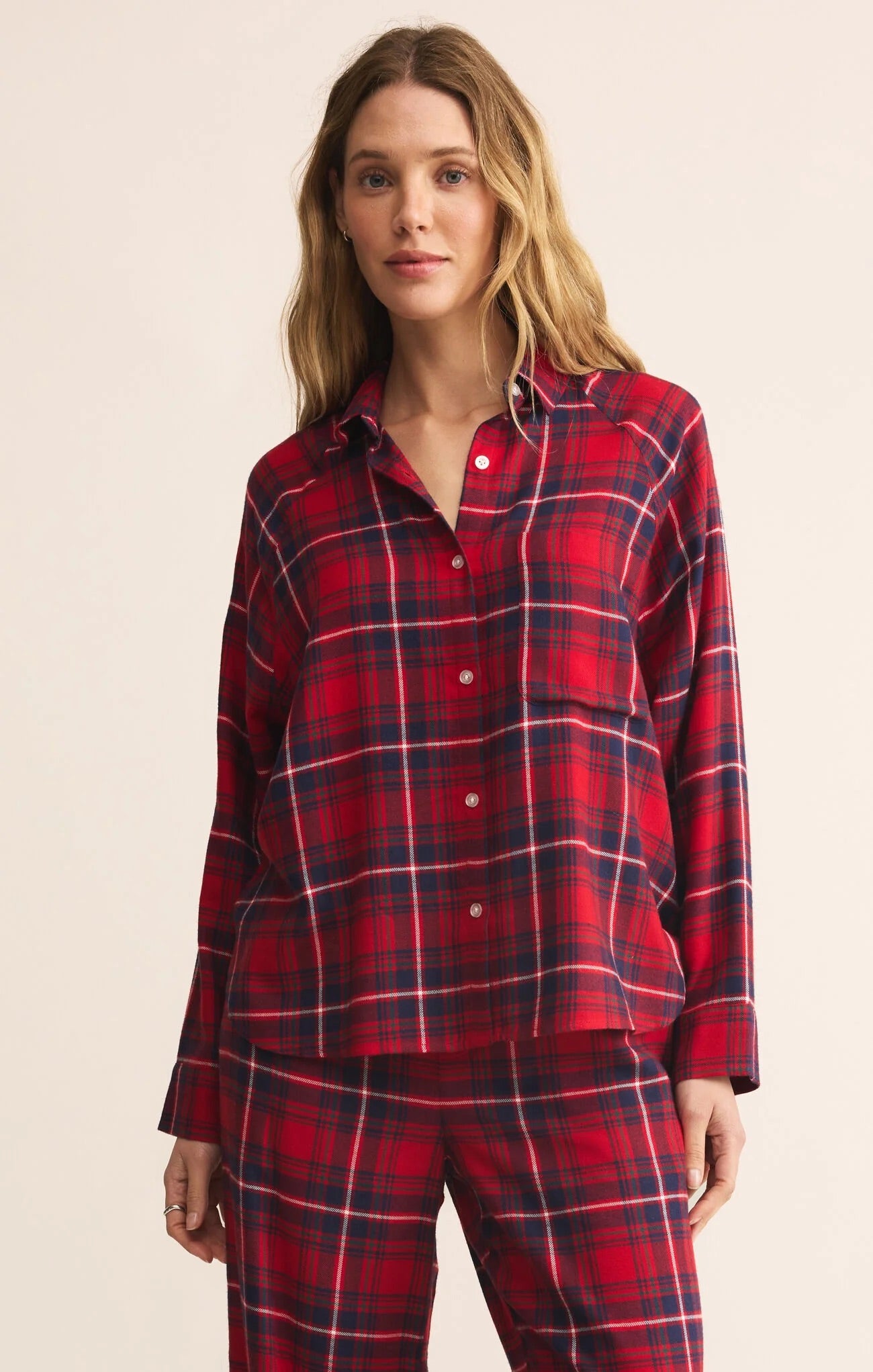 RIVER PLAID BUTTON UP