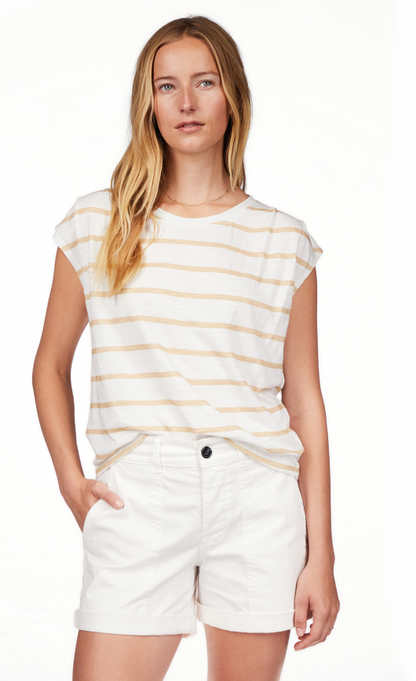 PLEATED MUSCLE TEE
