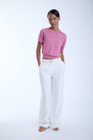 LILY KNIT METALLIC TOP