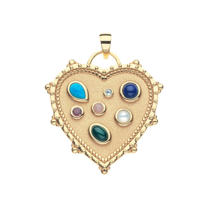 JW TREASURE TROVE HEART PENDANT- 16"-18" CLASSIC ROLO CHAIN