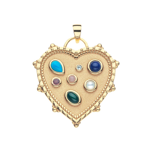 JW TREASURE TROVE HEART PENDANT- 16"-18" CLASSIC ROLO CHAIN