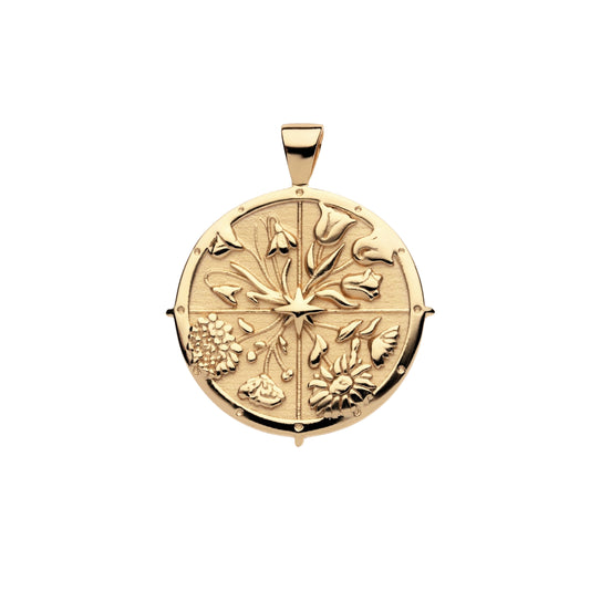 JW ORIGINAL PENDANT COIN W/ROLO CHAIN - HOPE - GOLD