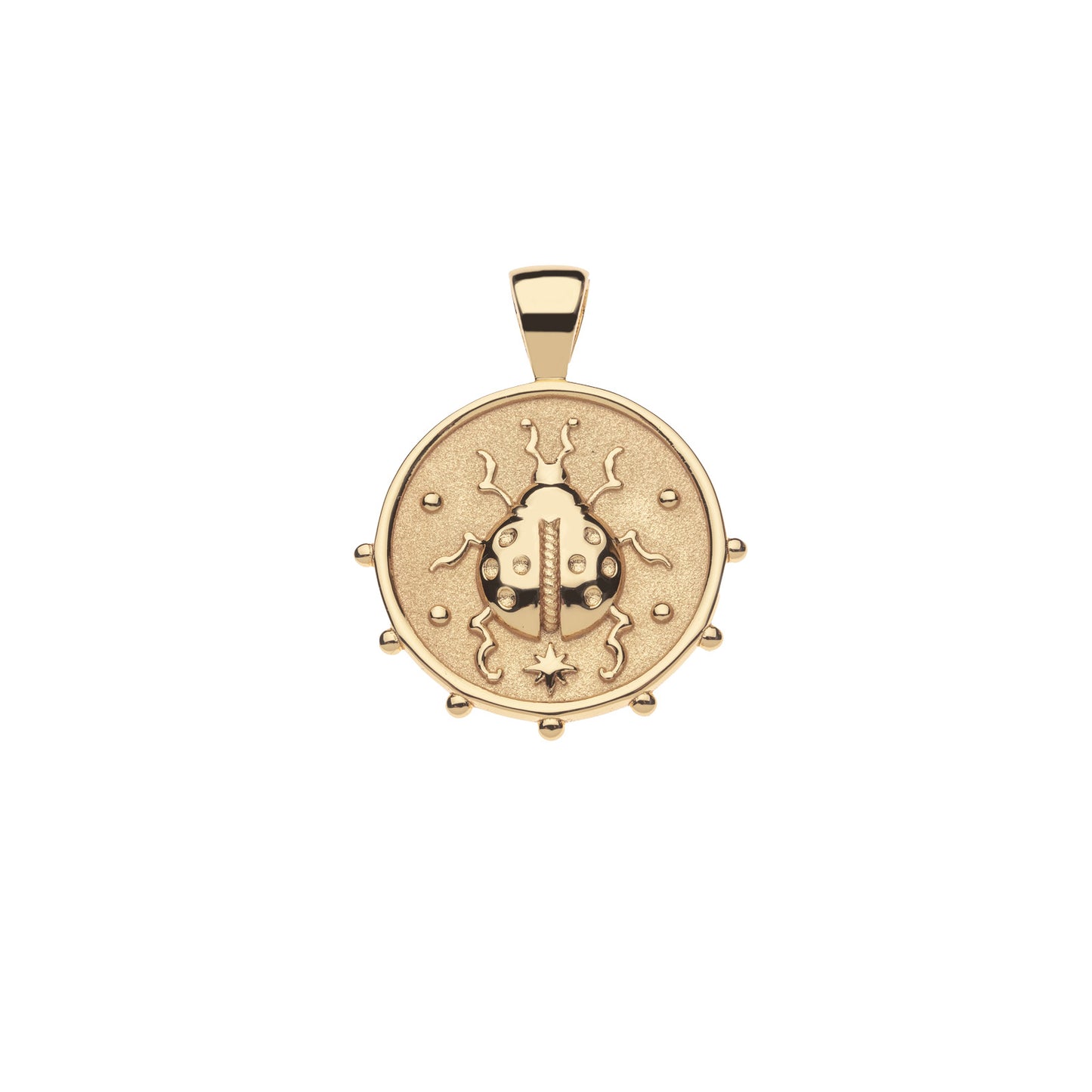 JW LUCK BE A LADYBUG JW SMALL PENDANT COIN 16-18" CLASSIC ROLO