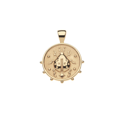 JW LUCK BE A LADYBUG JW SMALL PENDANT COIN 16-18" CLASSIC ROLO